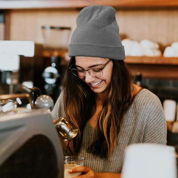 Men's 3-pack Dark-Grey Grey Tan Spring Summer Autumn Winter Slouchy Beanies Hats - Picture 5 of 7